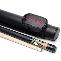 CUPPA 당구 당구 큐 스틱 케이스 세트 포함 13mm/11.5mm/10.5mm 팁 사이즈 옵션 (블랙 색상 13mm), 11.5mm