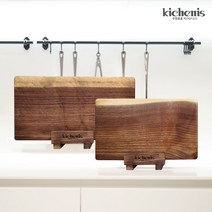 키치니스 나무도마 월넛 플레이팅 수제 원목 특대형 KH-5355H