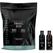 Reflux Gourmet - Single Serve Multi Pack 25 Vanilla Caramel Rescue ampamp 민트 초콜릿 구조 완전 천연 알지네이트 요법 역, [01] 민트 초콜릿 구조 - 8온스 튜브