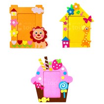 초등 미술 방과후 어린이 7세 펠트 부직포 액자만들기 아이방 유아교구 학습 손힘기르기 EQ