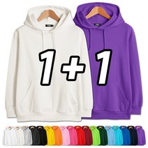 [당일출고] 2장묶음 [1+1] 남여공용 베이직 무지 후드 티셔츠 (SCC5338PT)