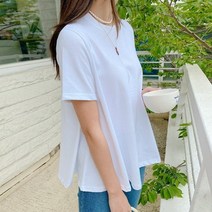 봉봉스토리 시절인연 티셔츠 A라인 후레아 체형커버 상의