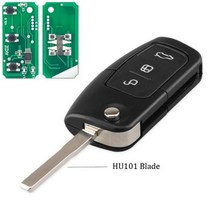 자동차 스마트 키 부품 교체 스마트키 설치 원격 433MHZ 4D60 칩 포드 퓨전 포커스 몬데오 피에스타 갤럭시 포21 블레이드 플립 오토, 433mhz NO Chip+HU101 Blade