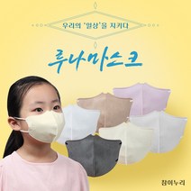 [본사직영]참이누리 오케이마스크 소형 v라인버전 루나마스크 아동용 어린이용, 5매입, 4개, 그레이