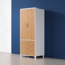 플레인홈 코벤트 3서랍 장롱 도어형 800, 화이트