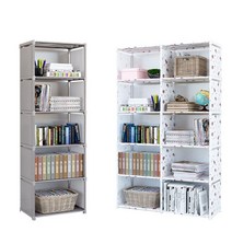 간이 책장 조립식 옷장 다용도 보관함 5칸 8칸 10칸, 5칸 책장 그레이