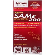 jarrow formulas same 400mg - 60정 - 농도의 활성 ss 형태 - 관절 건강 간 기능 뇌 대사 기분 개선 지원 항산화 디펜스 - 60인분, 200mg, 60카운트(1팩)