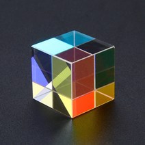 고급 피라미드 큐브 직각 삼각 사각 무지개 프리즘 과학 실험 18x18mm 결함 크로스 이색 거울 결합기 분배기 장식 투명 모듈 광학 유리 클래스 장난감