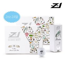 제트원 프리미엄 NEW Y3 골프공 24알 3피스 Z1골프공, 화이트 2다즌