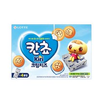 롯데 인간사료 스낵바 어린이간식 칸쵸 끼리크림치즈 196g 사무실다과 홈파티, 27개
