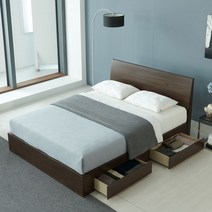슬립스토아 심플리 수납침대 본넬 매트리스 세트 SSQ 3colors, 월넛