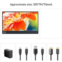 32인치 모니터 4k 휴대용 13.3 3840 2160 컴퓨터 게임 디스플레이 스위치 5 전화 라즈베리 파이 노트북, 4k13.3, 나는 플러그