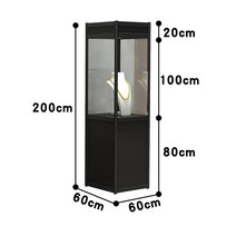 귀걸이 진열장 주얼리 도구 쇼케이스 진열대 보석 전시장쇼케이스 박물관 보석 디스플레이, 블랙60x60x200 가로세로높이 전체출하