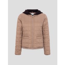 BEANPOLE GOLF 여성 옐로이시 브라운 클래식 퀼팅 패딩 점퍼