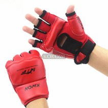 복싱 글러브 권투 킥복싱글러브 new half finger fight 장갑 mitts, 레드 엘