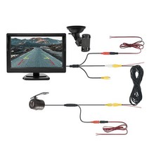 MJDOUD-자동차 후면 카메라 모니터 5 인치 TFT LCD 디지털 169 화면 2 웨이 비디오 입력 역방향 후면보기 주차 시스템, [06] 500BK-BT