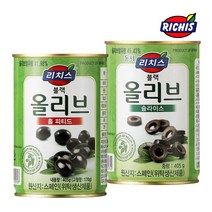 리치스 블랙 올리브 홀 피티드/슬라이스 405g 절임 동서 [당일발송], 리치스 블랙 올리브 슬라이스 405g