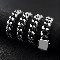 hye써지컬스틸 볼드커브체인 목걸이(14mm)yum