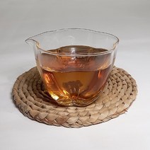 낮은 꽃잎 모양 유리 숙우 200ml