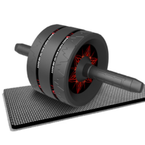 ab 슬라이드 AB 롤러 복근 운동 기구 뱃살 빼기 운동, 3 wheels, red black