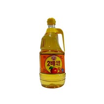 맛있는 가공식품 2배 사과 식초 1.8L 오뚜기 업소용 식당용 식자재 소스 분말 양념, 1개