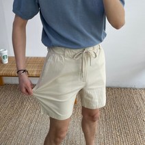 아르페 / 남자 여름 린넨 루덴 롤업 밴딩반바지 5컬러