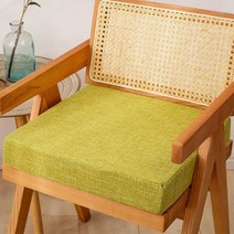 고밀도 스폰지 소파 쿠션 리넨 의자 등받이 35d 사각 사무실 매트 두께 3cm 5cm 8cm 45x45cm, 40x40x3cm, Light Green