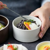 윤도자기 차곡 - 밥공기, 딥브라운, 1개