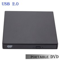 DVD플레이어 에듀플레이어 비디오플레이어 USB2.0 노트북 광학 드라이브 외부 dvd 버너 usb to cd 드라이브 휴대용 dvd tv 영화 노트북 데스크탑에 적합, 검은색