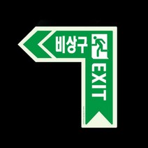 현wisdhm_안전표시 비상구 표지판 안내판 바닥용 고휘도스티커 용표♥cleang, ♥cleang우-녹색