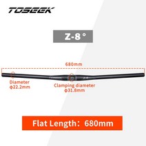 카본핸들바 핸들바 카본 자전거 일체형 TOSEEKMtb 핸들 바 8 도 318x600720740760mm 액세서리 매트 블랙, Falt680mm