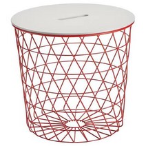 이케아 IKEA 수납테이블 레드라이트그레이 지름44cm 스틸, 이미지참조