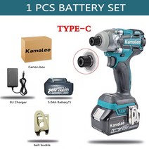 임팩 렌치 랜치 Kamolee-도구 DTW285 520N.m 고 토크 브러시리스 전기 임팩트 렌치 1/2 및 1/4 인치 마키, 06 TYPE C Carton Set_03 UK