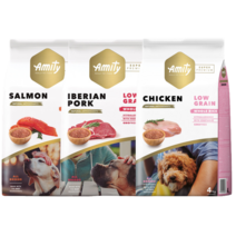 아미티 강아지 사료 어덜트 치킨 연어 이베리코 돼지 영양 소화 기호성 관절 4kg14kg, 치킨 어덜트 4kg