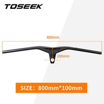 퀼스템 싯클램프 전기자전거개조 자전거크랭크커버 TOSEEK Mtb 핸들 바 및 줄기 28.6mm-17Degree 탄소 통합 산악 자전거 660 ~ 800*70/80/90/100m, 24 Black 800-100mm, 24 Black 800-100mm