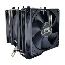 눈사람 6 히트 파이프 무소음 CPU 쿨러 4 핀 PWM 90mm 팬 인텔 i5 LGA 1700 2011 1150 1155x79x99 AMD AM4 AM5 PC 냉각, 01 4 Pin PWM Fan, 06 Black-No light 3 Fan