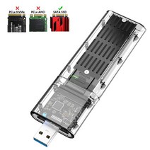 인클로저 USB 3.0 M.2 SATA SSD NGFF CASE Chassis Adapter For M/B Key Disk Box HDD Enclosure 2TB, 한개옵션1, 01 Black