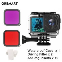 다이빙 컴퓨터 스쿠버 장비 시계ORBMART-[61M] 방수 케이스 DJI Osmo 액션 카메라 액세서리 수중 다이빙, 02 With Filter_01 범용, 02 With Filter_01