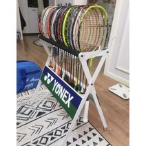 배드민턴 라켓 거치대 코트 진열대 스탠드 정리함, A타입 화이트 라켓20개 거치