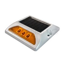 거치형 사각 쏠라 LED 표지병 점멸등 황색 낱개, 1개