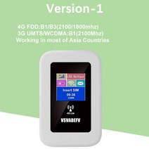 차량용와이파이 Vsvabefb-잠금 해제 4G 와이파이 라우터 300Mbps 미니 LTE 휴대용 포켓 Sim 카드 슬롯 모바일 핫스팟 자동차 모뎀 야외, [01] White-Version 1