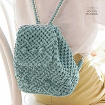DBOMartㅣ손뜨개 백팩 만들기 2컬러 DIY 키트 마크라메 재료 모던마크라메 모자뜨기 마크라메가방 뜨개방 코나실|_ac락be베!!a쟈