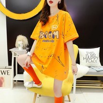 La Chapelle La면 반팔 티셔츠 여성 느슨한 여름 드레스 2022 new ins tide mid-length 하라주쿠 bf style 학생 상판 카운터 여성용 흰색 L [