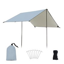 루프탑 텐트 차량용 동계 백패킹 어닝 그늘막 방수 차양 캐노피 천막 휴대용 포켓 타프, 그레이 노 폴, 3x5m