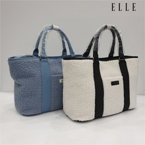 엘르골프 플리스 웨빙 포인트 토트백 6I87501, (100) 화이트