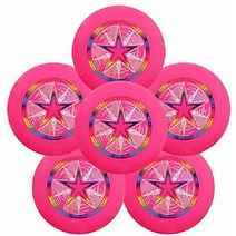 디스크래프트 디스크 골프 세트 울트라스타 175g 얼티밋 프리스비 스포츠 (6팩) 글로우, 분홍색