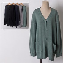 [시드마켓] 와이넥 롱 니트 가디건 302D101S 빅사이즈 여성 (9678991)