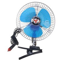 소형 차량용 냉풍기 가정용 이동식 에어쿨러 360 회전 12V24V 전기 자동차 팬 저소음 여름 냉각 트럭 차량 강한 바람 공기 냉각기 컨디셔너, 12V