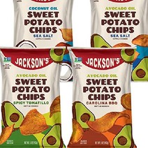 (미국과자) Jackson s 고구마 케틀 칩 버라이어티 팩(5oz 4개 팩), 버라이어티 팩 (5온스  4카운트)