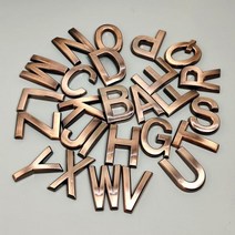 문 플레이트 하우스 번호 편지 스티커 5CM A-Z 알파벳 현대 3D 호텔 아파트 사서함 No.ABS 플라스틱 레드 구리 청동 이름, Letter M